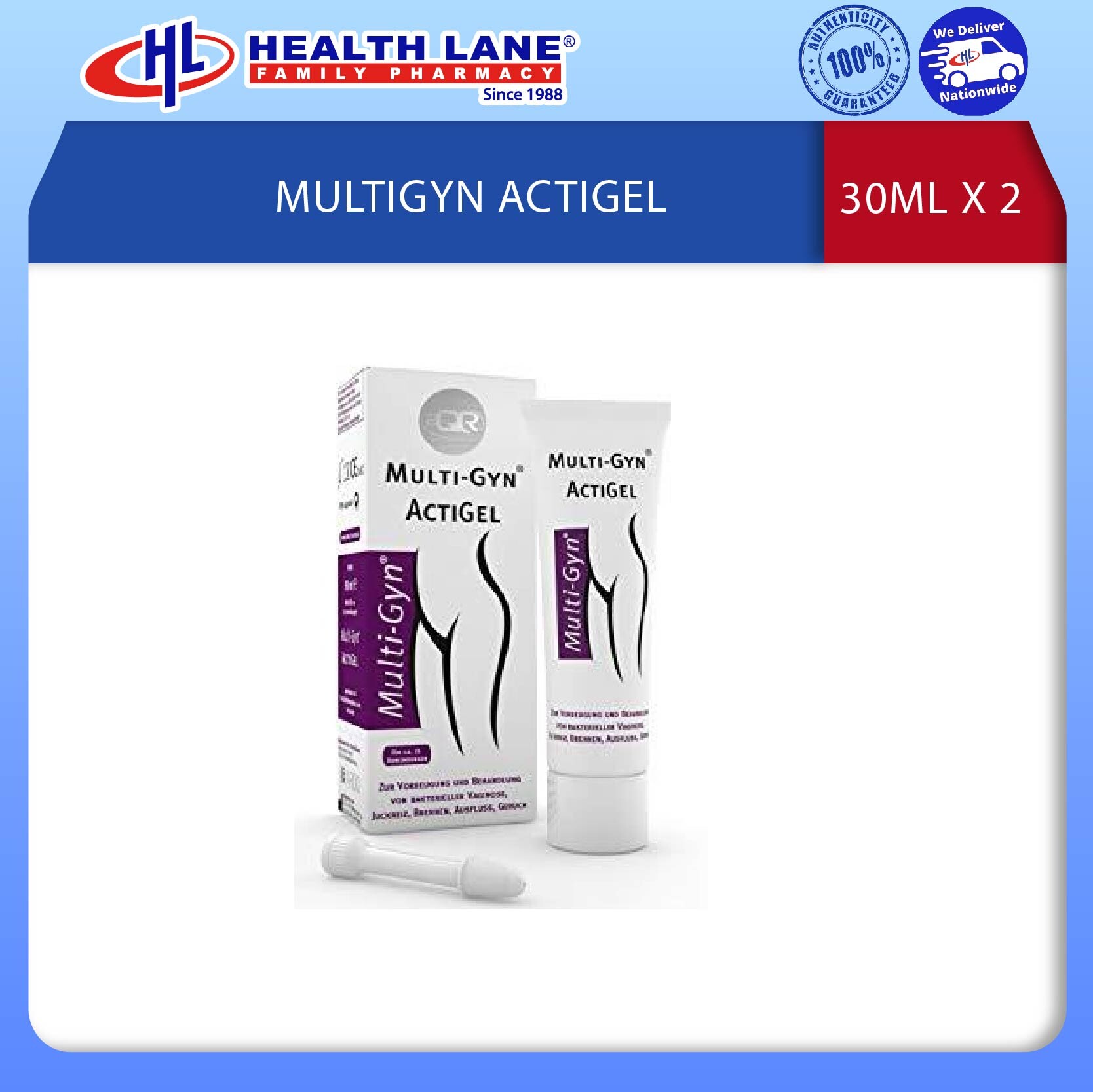 MULTIGYN ACTIGEL 30ML X 2 